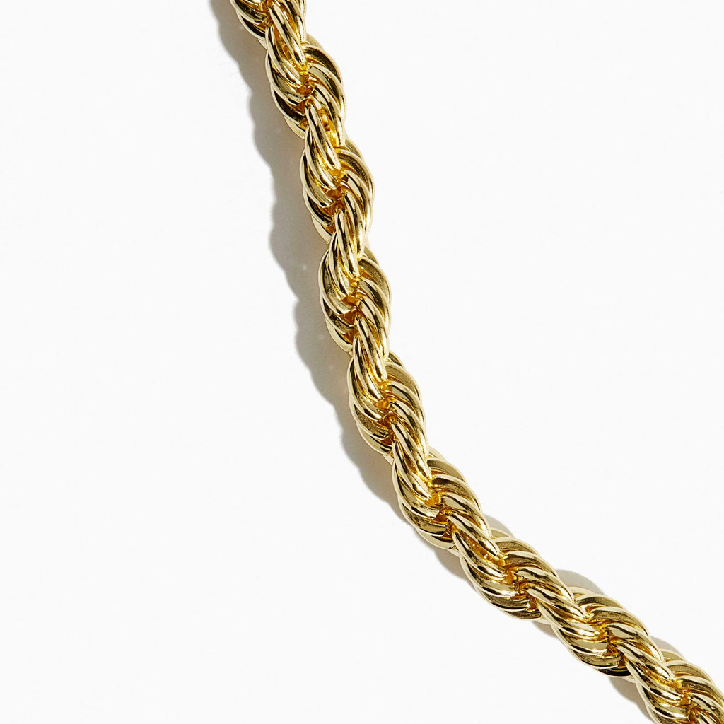 Thick Gold Rope Necklace - Love Tatum