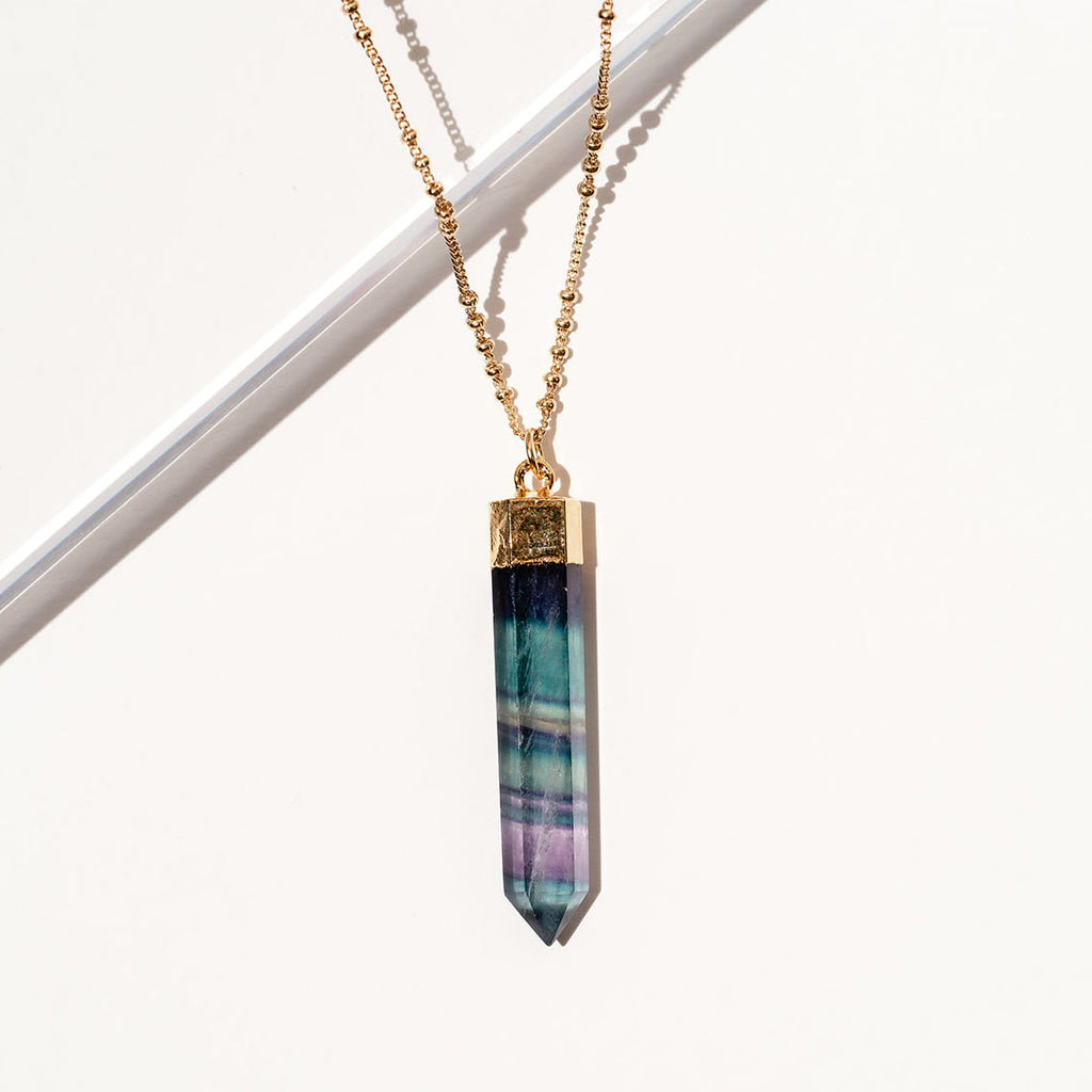 Fluorite Point on Farrah Necklace