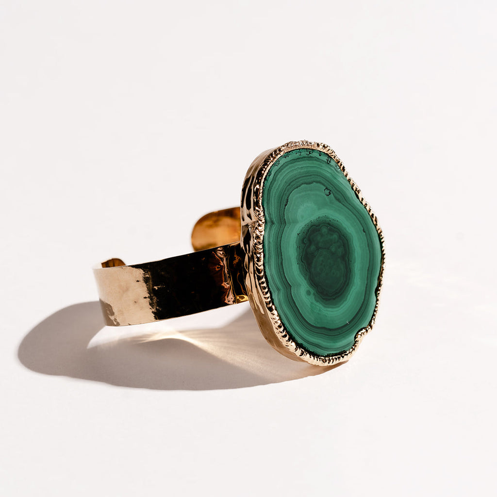 Round Malachite Cuff