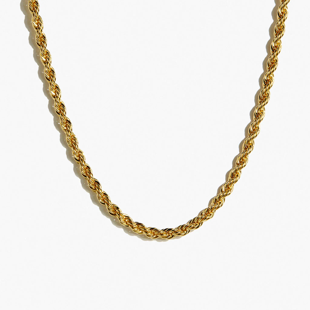Thick Gold Rope Necklace - Love Tatum