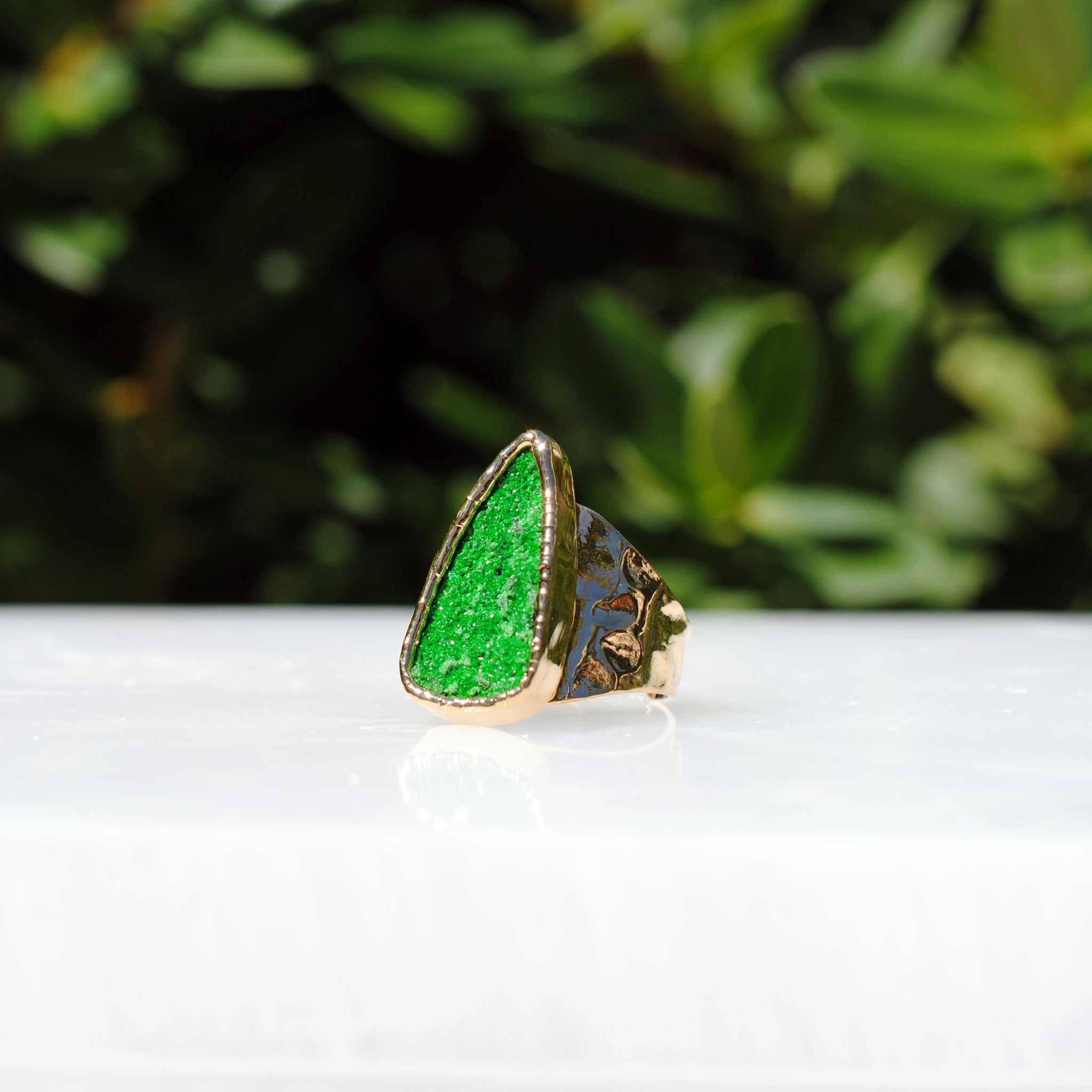 Uvarovite Druzy Signature Ring Love Tatum