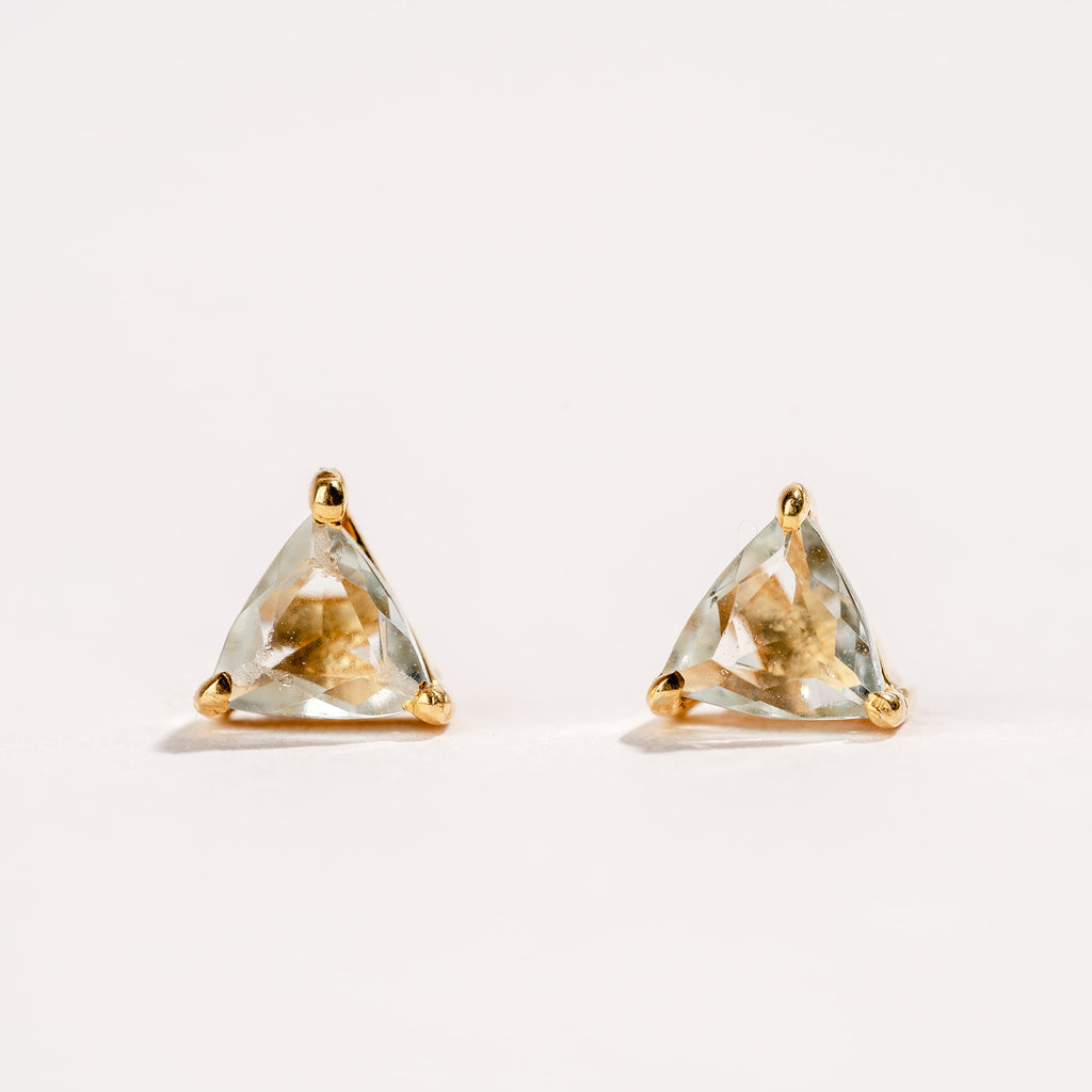 Aquamarine Dainty Triangle - Love Tatum