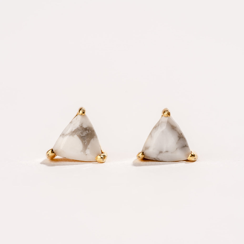 Howlite Dainty Triangle - Love Tatum