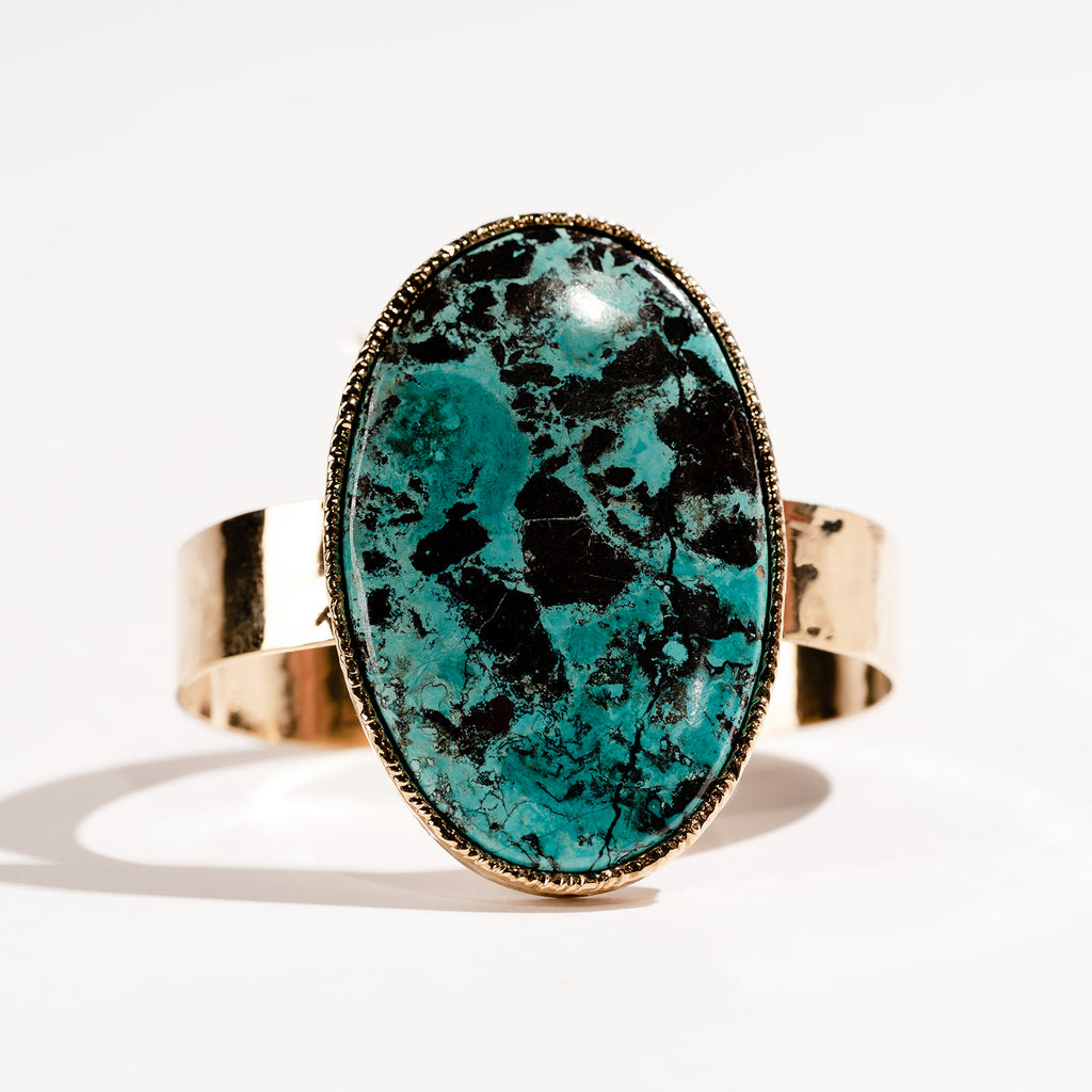Oval Chrysocolla Cuff