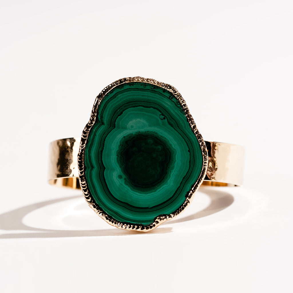 Round Malachite Cuff