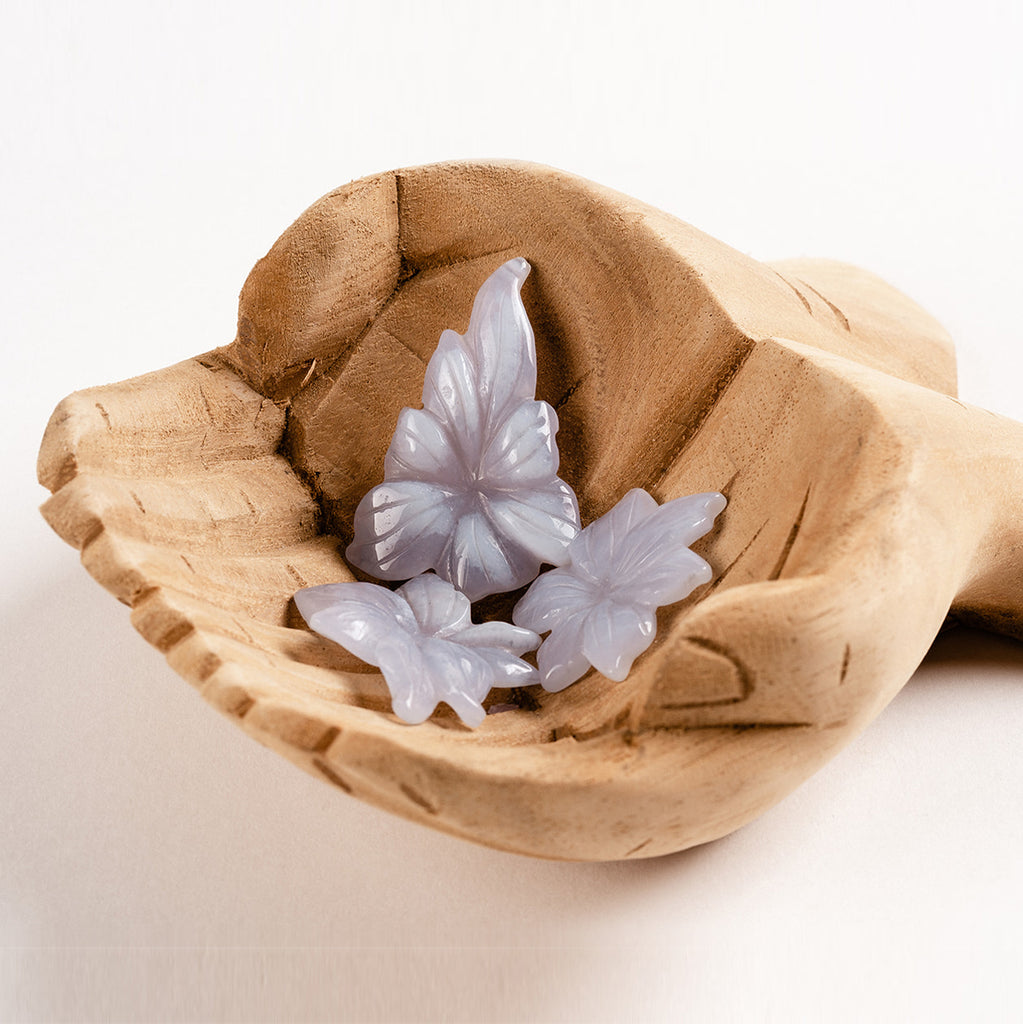 Free Form Flower - Blue Chalcedony