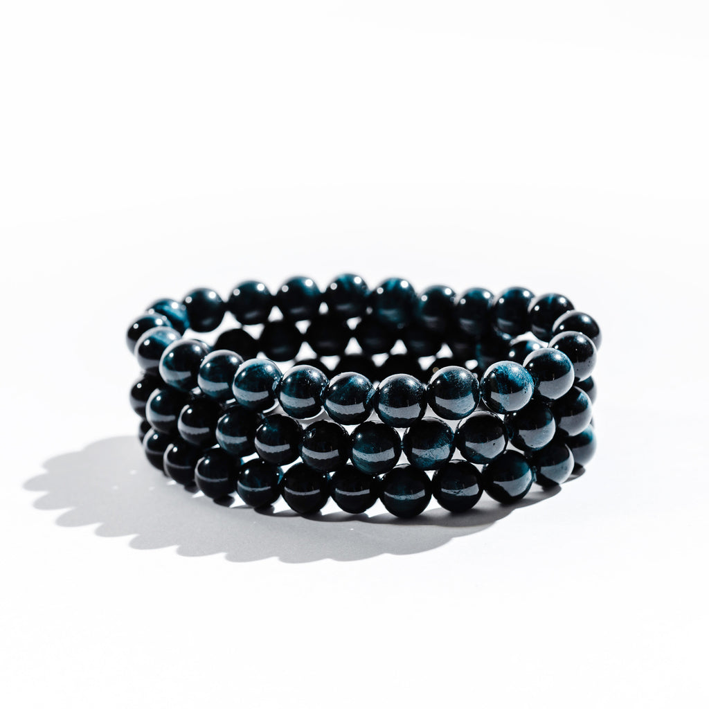 Blue Tigers Eye Bracelet - Love Tatum