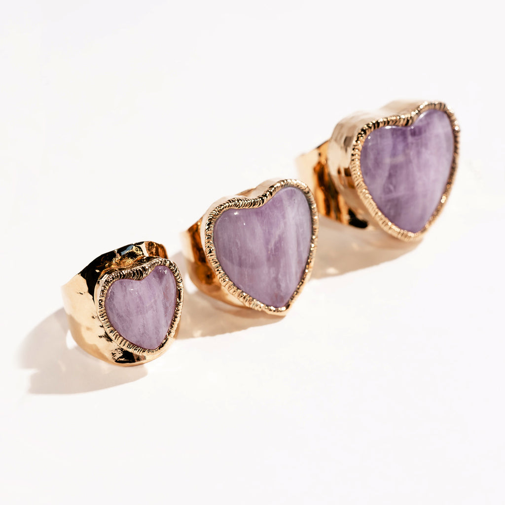 Heart Kunzite Signature Ring
