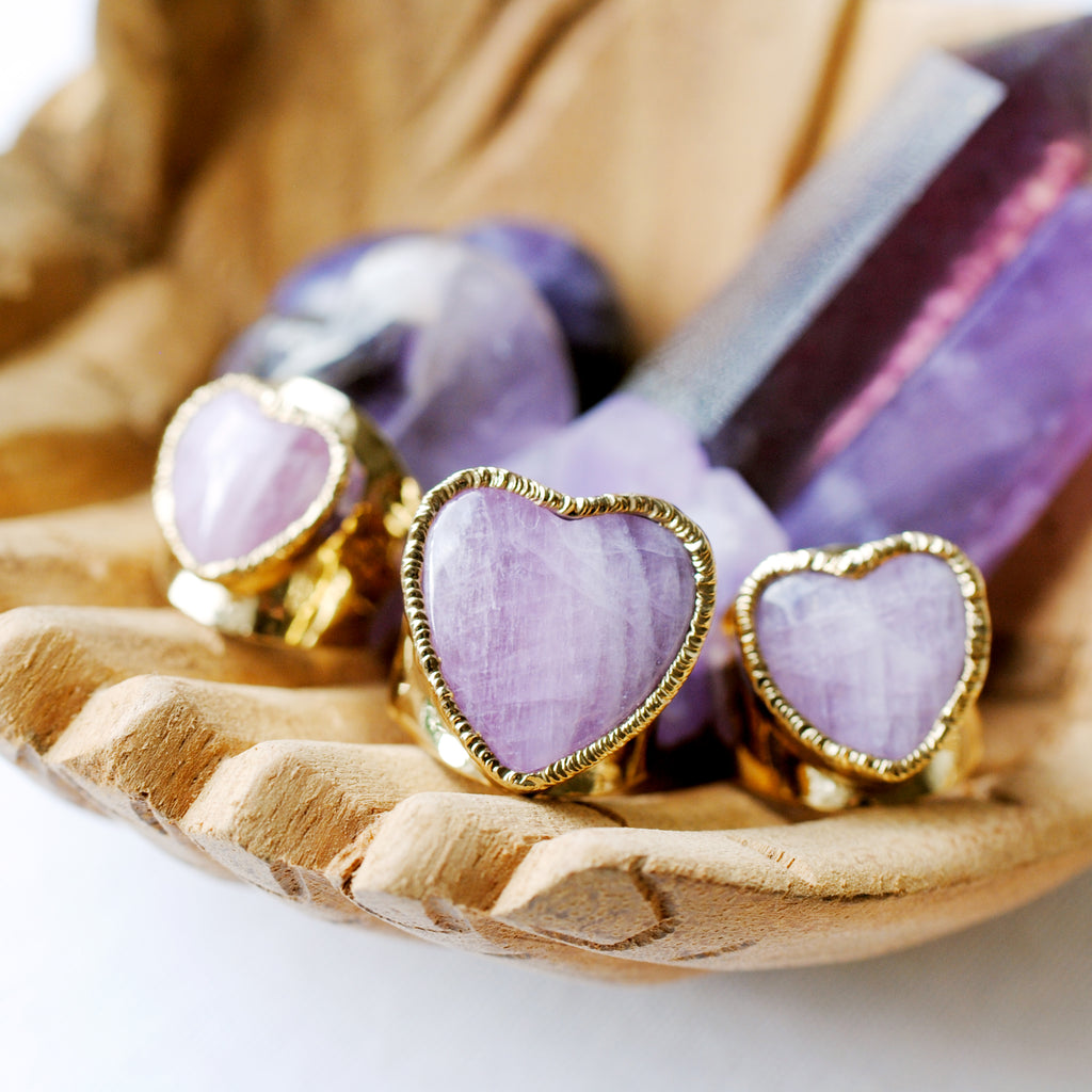 Heart Kunzite Signature Ring